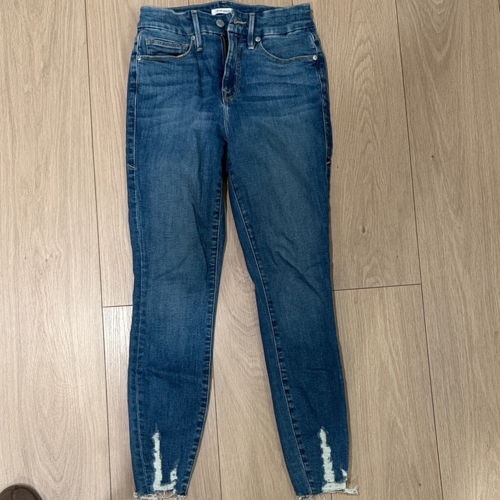 Good American Good Legs Dark Blue Skinny Jeans size 2/26